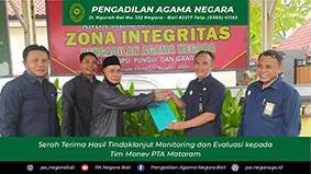 monev tindak lanjut PTA Mataran di PA Negara